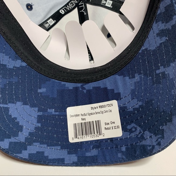 Redbull Signature Series 9Twenty New Era Hat Cap Strapback Blue Digicamo NWT - Picture 6 of 8